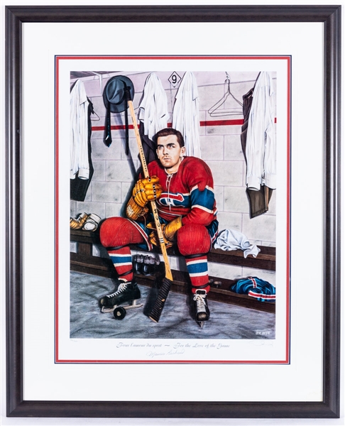 Maurice Richard Signed "For the Love of the Game" Montreal Canadiens Framed Limited-Edition Print #922/999 (31" x 38") 