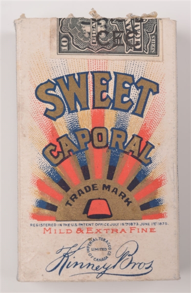 1910s Imperial Tobacco Sweet Caporal Cigarette Box / Wrapper - Held Cigarette Cards