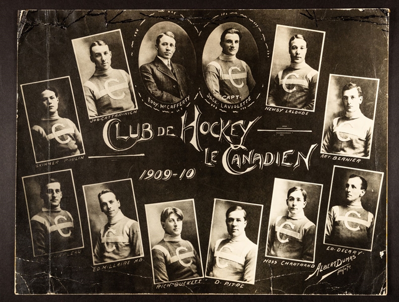 Vintage Montreal Canadiens 1909-10 Team Photo (14 ½” x 18 ½”) 