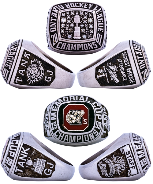 Ottawa 67s 1998-99 OHL Memorial Cup Championship Ring and Ottawa 67s 2000-01 OHL J. Ross Robertson Cup Championship Ring