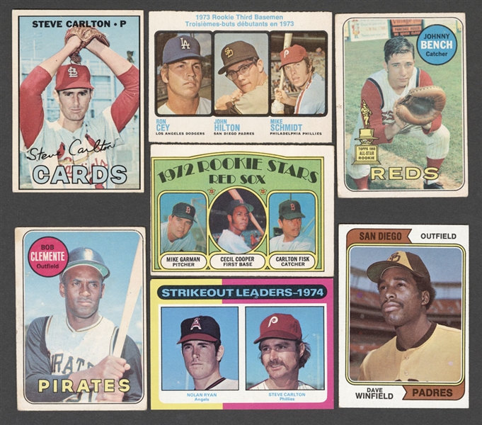 1970s and 1980s Topps/O-Pee-Chee Baseball Card Collection with Numerous RCs (Schmidt, Winfield, Murray...), 1975 Topps (72 Cards - High Grade) and More!