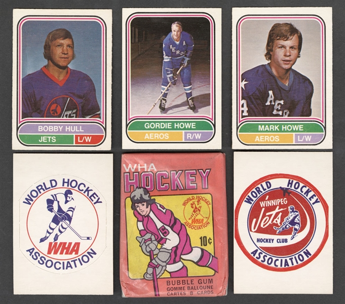 1975-76 O-Pee-Chee Hockey WHA Complete 132-Card Set Plus Wrapper and Pack 