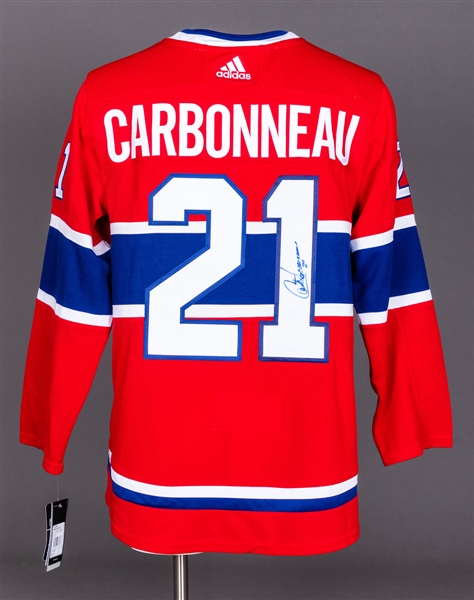 Guy Carbonneau Montreal Canadiens Signed Captains Jersey with LOA