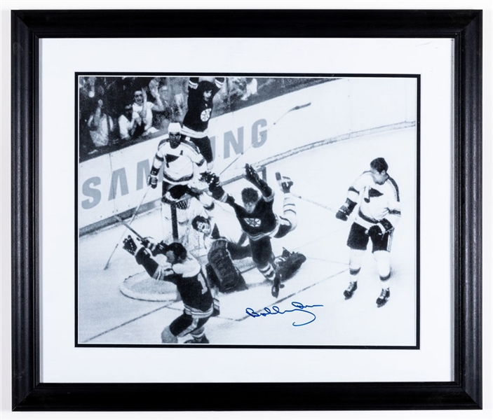 Bobby Orr Signed Boston Bruins "The Goal" Framed Photo (23" x 27")