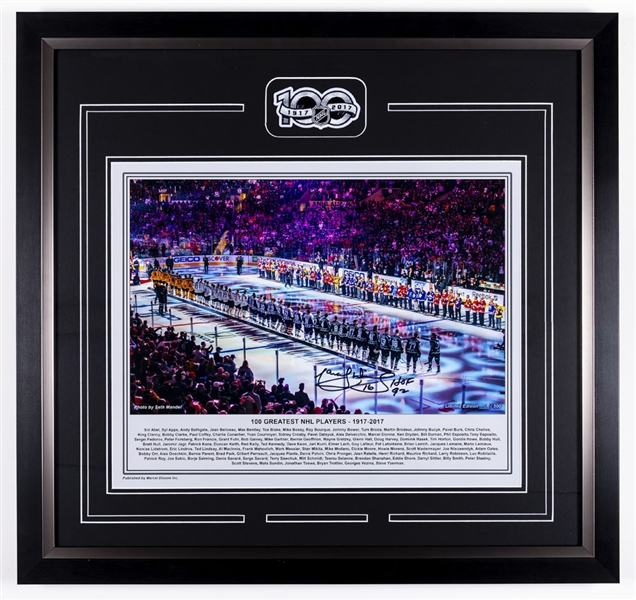 Marcel Dionne Signed "100 Greatest NHL Players 1917-2017" Limited-Edition Framed Photo Display #115/500