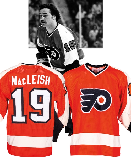 Rick MacLeishs 1978-79 Philadelphia Flyers Game-Worn Jersey - Team Repairs! - Photo-Matched!