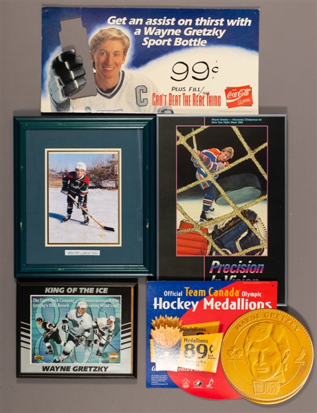 Huge Wayne Gretzky Memorabilia Collection with Lithographs, Posters, Die-Cut Displays and Much More!