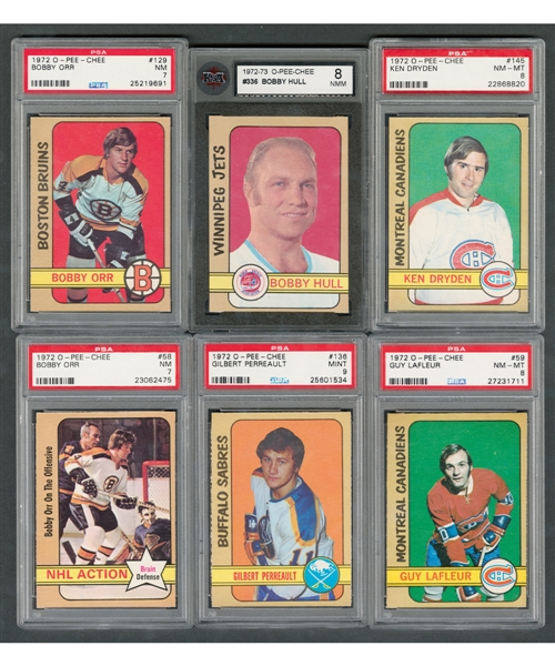 1972-73 O-Pee-Chee KSA/PSA-Graded Hockey Card Collection of 214 - Most Graded PSA NM-MT 8