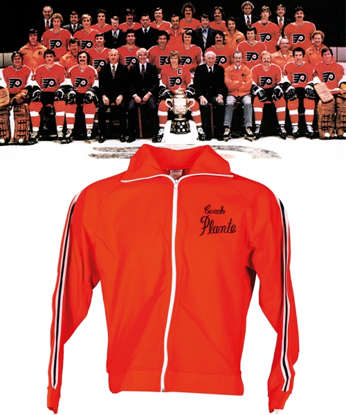 Jacques Plantes Late-1970s Philadelphia Flyers Coaching Outfit, Coaching Sheets and Team Photo with Family LOA