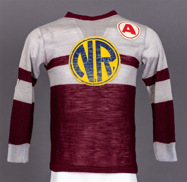 Vintage Circa 1950s N.R. Hockey Team Alternate Captains Wool Jersey