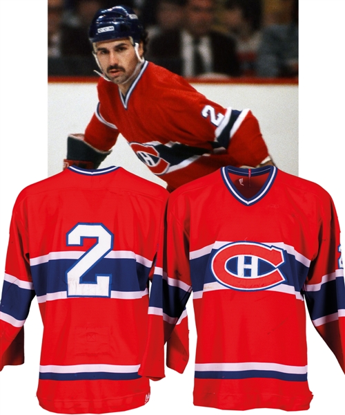 Gaston Gingras Early-1980s Montreal Canadiens Game-Worn Jersey Obtained from Team with LOA - 50+ Team Repairs!