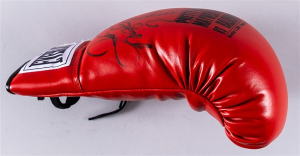 Floyd Mayweather Jr. and Carlos Baldomir Dual-Signed "Pretty Risky - November 4th 2006 Mandalay Bay" Everlast Boxing Glove with LOA