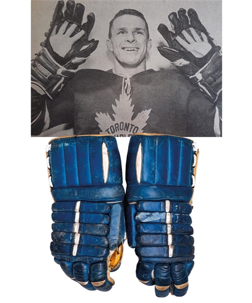 Early-to-Mid-1960s Toronto Maple Leafs Game-Used Gloves Attributed to Carl Brewer