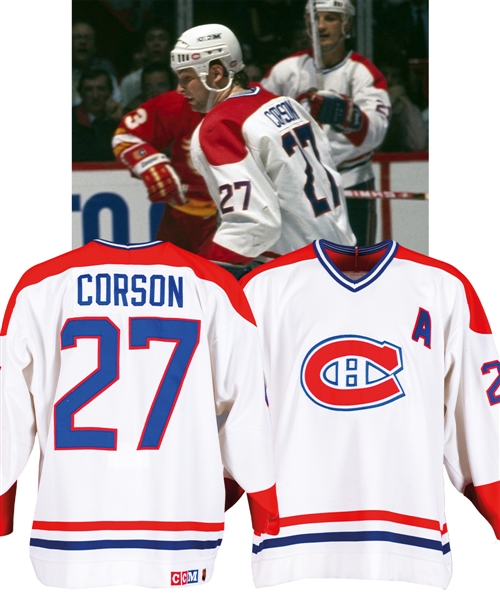 Shayne Corsons 1990-91 Montreal Canadiens Game-Worn Alternate Captains Jersey