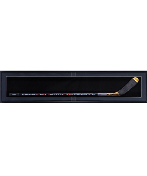Wayne Gretzky’s 1996-97 New York Rangers Signed Easton Silver Tip Game-Used Stick in Frame (68" x 15" x 3") 