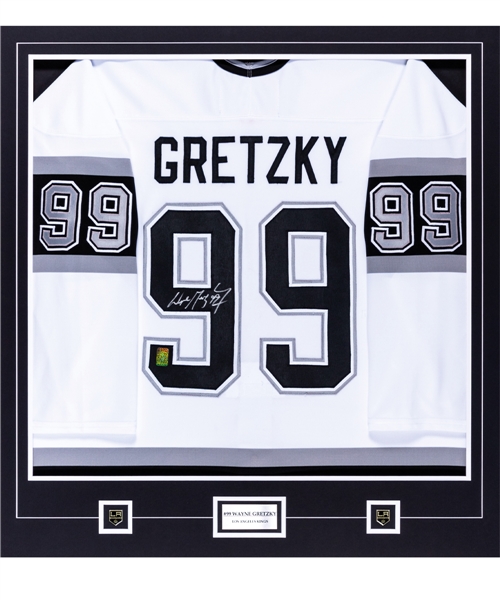 Wayne Gretzky Signed 1993-94 Los Angeles Kings Jersey Matted Display with WGA COA (32" x 34") 