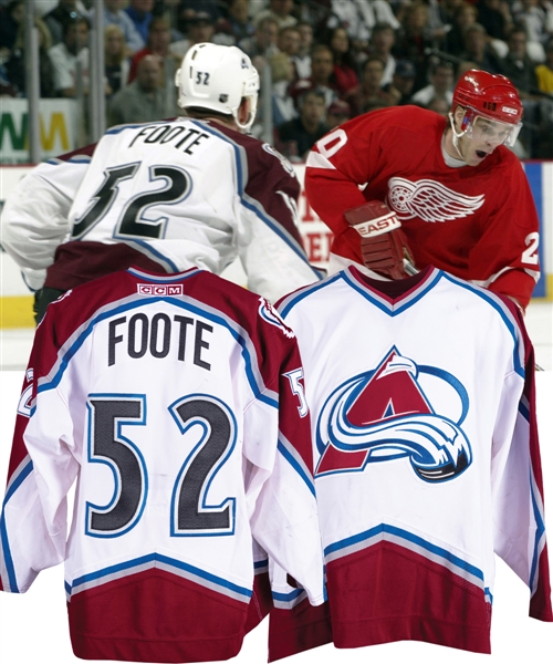 Adam Footes 2001-02 Colorado Avalanche Game-Worn Playoffs Jersey with LOA - Photo-Matched to Western Conference Finals!