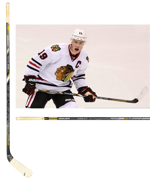 Jonathan Toews Early-to-Mid-2010s Chicago Black Hawks Signed Bauer TotalOne NXG Game-Used Stick with LOA