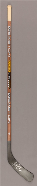 Paul Kariyas Early-2000s Anaheim Mighty Ducks Signed Easton Game-Used Stick with LOA