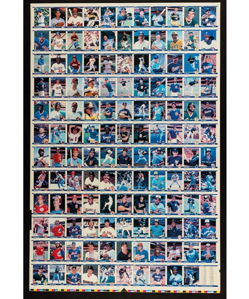 1984 Fleer Baseball Update 132-Card Uncut Sheet and 1984 Fleer Baseball 132-Card Uncut Sheets (5)