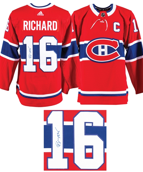 Henri Richard Signed Montreal Captains Jersey with LOA