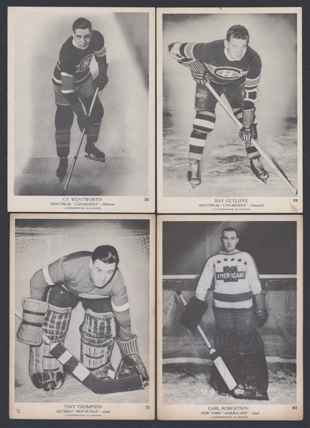 1939-40 O-Pee-Chee V301-1 Hockey Card Collection of 20 Including 10 Canadiens