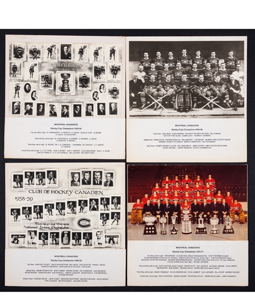 International Hockey Hall of Fame Montreal Canadiens “Stanley Cup Champions” Photo Display Collection of 25 