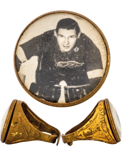1949-51 Harry Lumley Detroit Red Wings Bee Hive Premium Ring 
