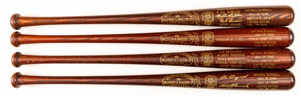 Baseball Hall of Fame 1940s to 1970s Limited-Edition Induction Bat Collection of 4 