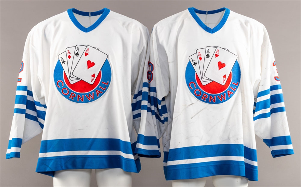 1994-95 AHL Cornwall Aces Game-Worn Jersey Collection of 5 with LOA
