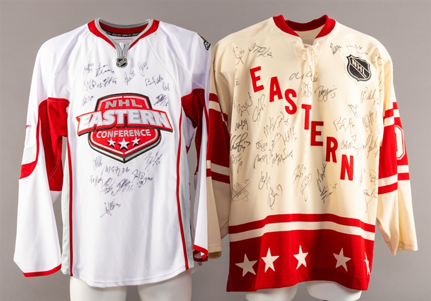 NHL All-Star Game 2004 and 2007 Team-Signed Eastern Conference Jerseys Plus 2000 All-Star Game Jersey and 2007 All-Star Game Jacket with LOA