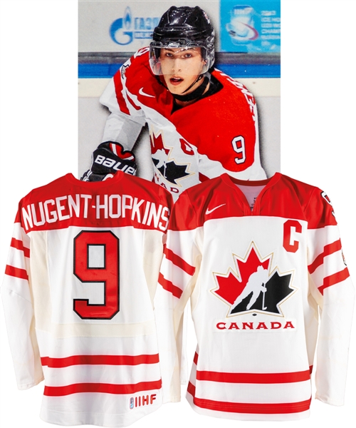 Ryan Nugent-Hopkins 2013 IIHF World Junior Championships Team Canada Game-Worn Captain’s Jersey with Hockey Canada LOA 