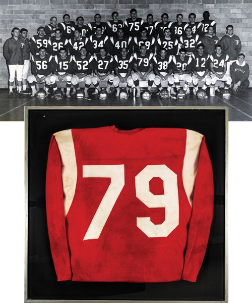 George Springates Mid-to-Late-1960s McGill University Redmen Football Team Game-Worn Jersey with Family LOA
