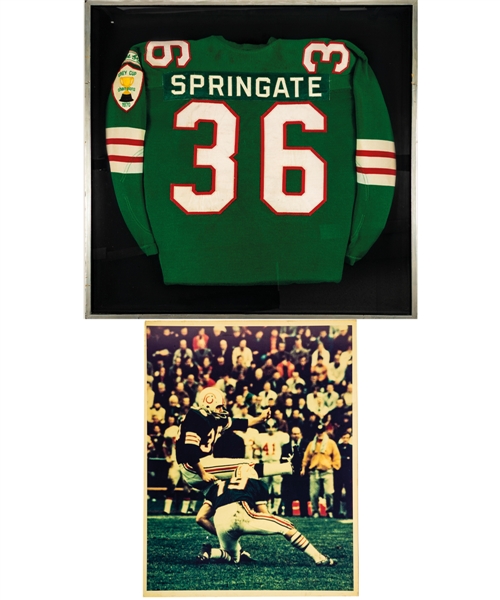 George Springates 1970 Montreal Alouettes Game-Worn Grey Cup Jersey with Family LOA - Also Worn During the 1971 Season