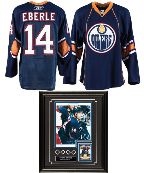 Jordan Eberle’s 2010-11 Edmonton Oilers Game-Worn Rookie Season Jersey with Team LOA – Photo-Matched! 