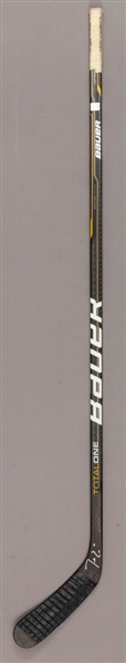 Jordan Eberle’s 2010-11 Edmonton Oilers Signed Bauer Total One Game-Used Rookie Season Stick 