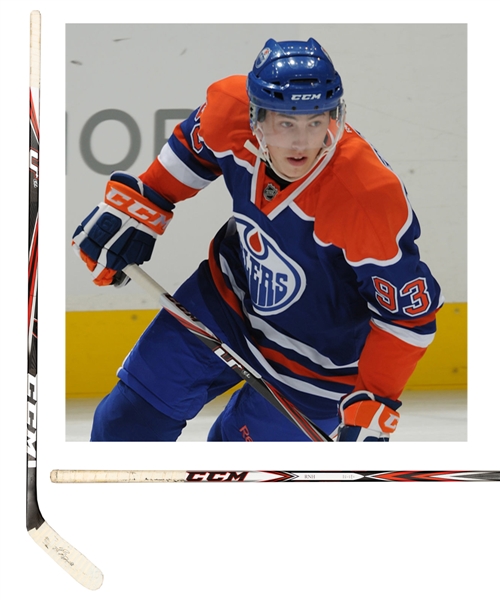 Ryan Nugent-Hopkins’ 2011-12 Edmonton Oilers Signed CCM Game-Used Rookie Season Stick 