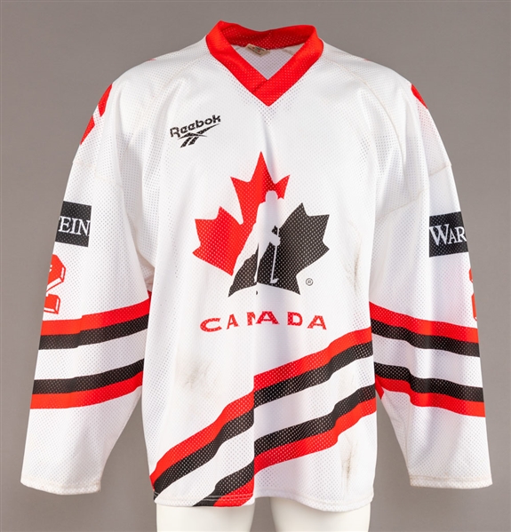 Len Esaus 1995 World Championships Team Canada Game-Worn Jersey with LOA
