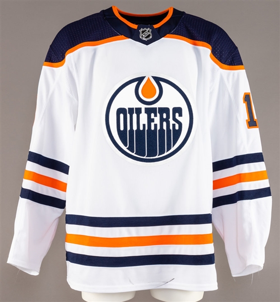 Patrick Maroons 2017-18 Edmonton Oilers "Battle of Alberta" Signed Game-Worn Jersey with Team LOA - NHL Centennial Patch!