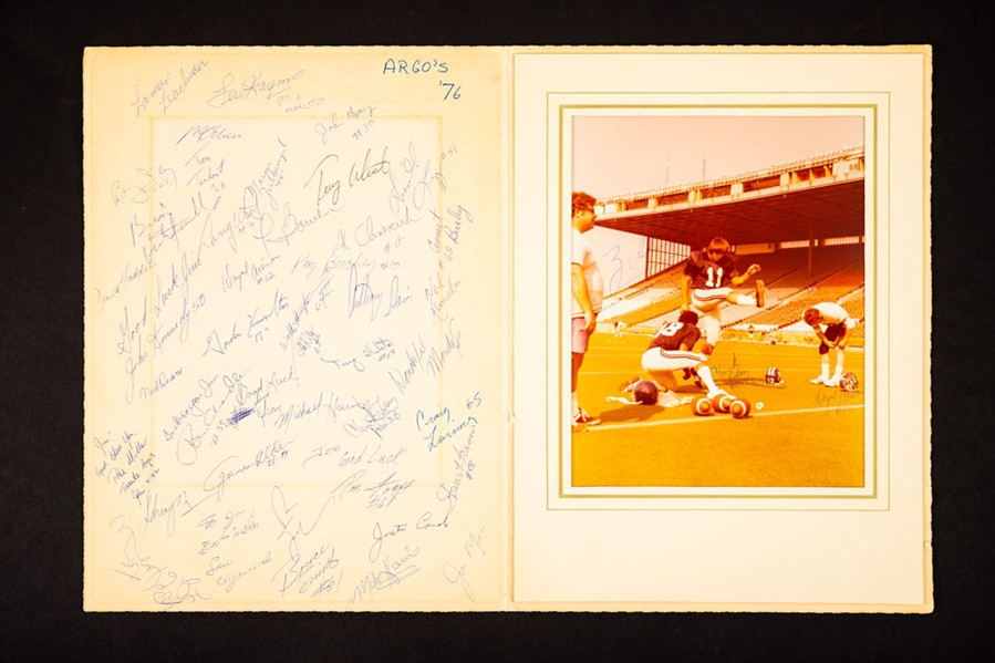 Toronto Argonauts 1976 Team-Signed Presentation Folder and Signed Photo Collection (3) 