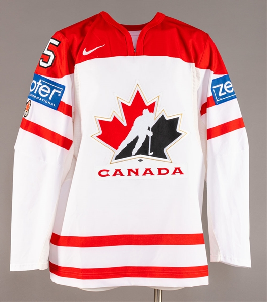Luke Schenn’s 2009 IIHF World Championships Team Canada Game-Worn Jersey 