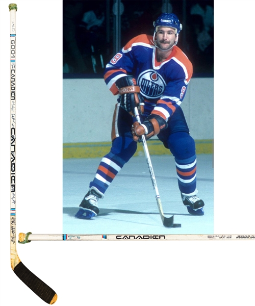 Glenn Andersons 1984-85 Edmonton Oilers Team-Signed Canadien 6001 Game-Used Stick - Stanley Cup Championship Season! 