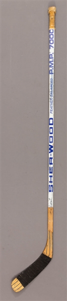 Craig Simpson’s Circa 1988-89 Edmonton Oilers Signed Game-Used Sher-Wood PMP 7000 Stick 