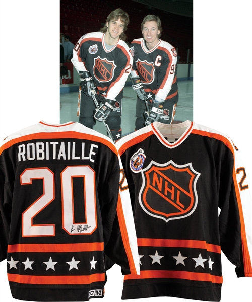 Luc Robitailles 1993 NHL All-Star Game Campbell Conference Signed Game-Worn Jersey from His Personal Collection with His Signed LOA