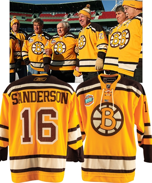 Derek Sandersons 2010 Boston Bruins Winter Classic Event-Worn Jersey from His Personal Collection with His Signed LOA