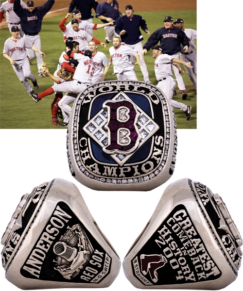 Boston Red Sox 2004 World Series Championship 18K Gold and Diamond Ring