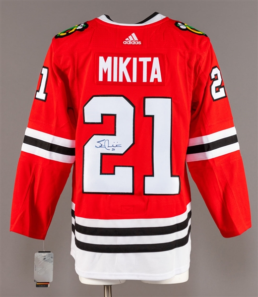Stan Mikita Signed Chicago Blackhawks Adidas Pro Model Jersey with LOA