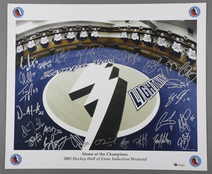 Tampa Bay Lightning 2005 Hockey Hall of Fame Induction Weekend Team-Signed Photo by 26 with LOA (20” x 24”)