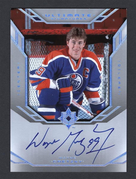 2004-05 Upper Deck Ultimate Signatures Hockey Card US-WG1 Wayne Gretzky Autograph
