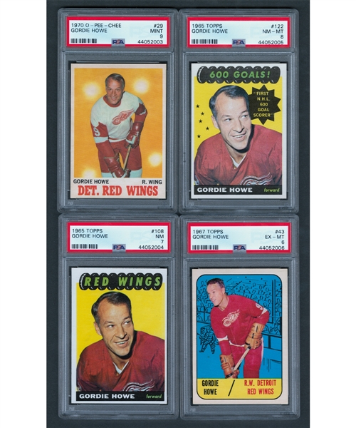 Gordie Howe 1959-77 Topps/O-Pee-Chee PSA-Graded Hockey Card Collection of 10